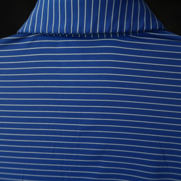 Spyglass Hill Under Armour Blue Striped Stretch Polo (L) ⛳️ ⛳️ - Picture 5 of 8